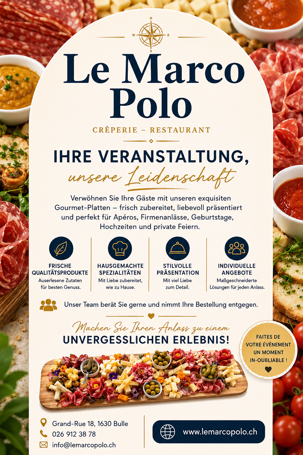 Willkommen im Marco Polo – Ihrem Restaurant & Crêperie für unvergessliche Genussmomente.